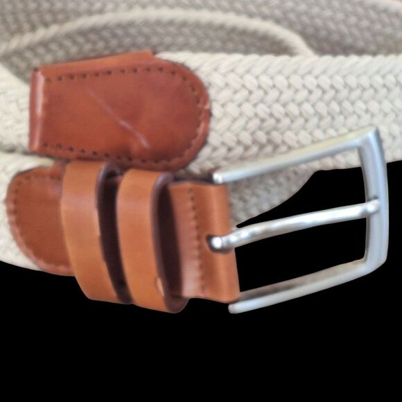 Magnanni Nadal Woven Belt Made in Spain Men's size Small Beige - Picture 5 of 16